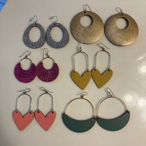 Nickel & Suede earring lot